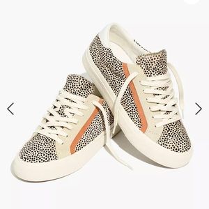 Madewell Sidewalk Low-Top Sneakers in Spotted Calf Hair